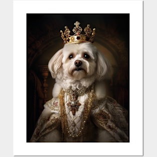 Regal White Havanese - Medieval Cuban Queen Posters and Art